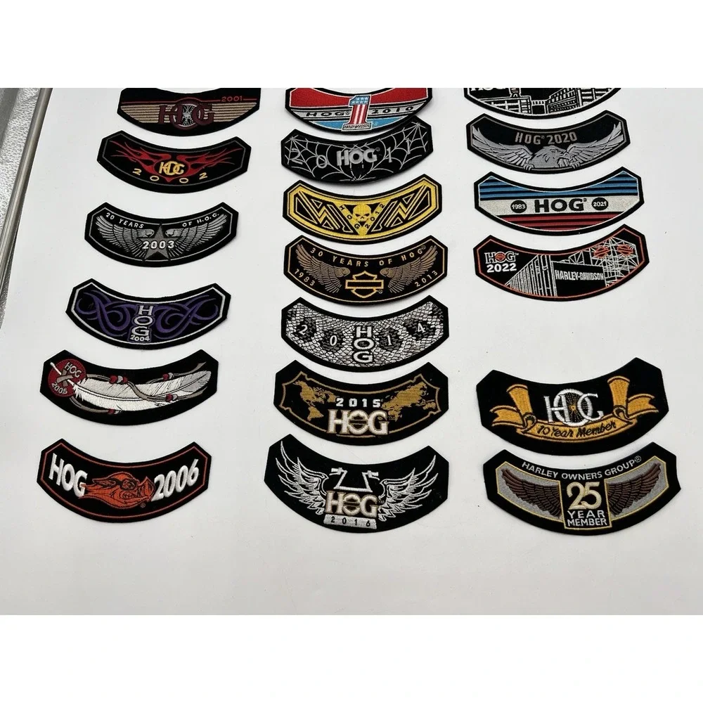 Harley Davidson HOG Annual Rocker Patch Lot 1999-2022 NWOT Near Complete